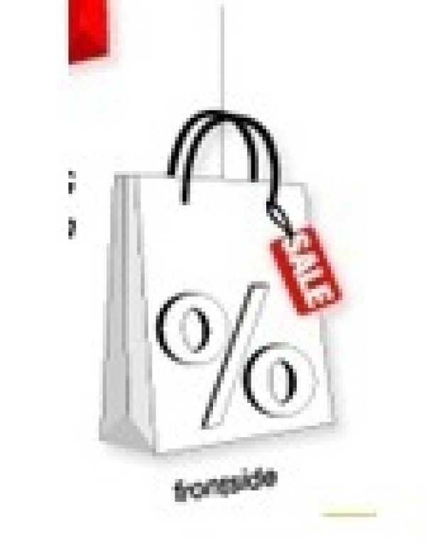 Deckenhänger Tasche %, SALE, 1-tlg., 29 x 40 cm, zweiseitig